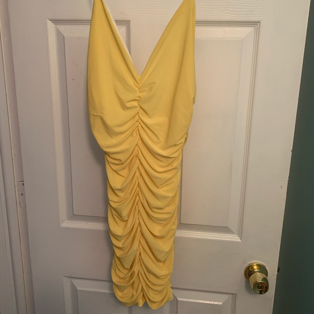 Mini Yellow Bodycon Dress